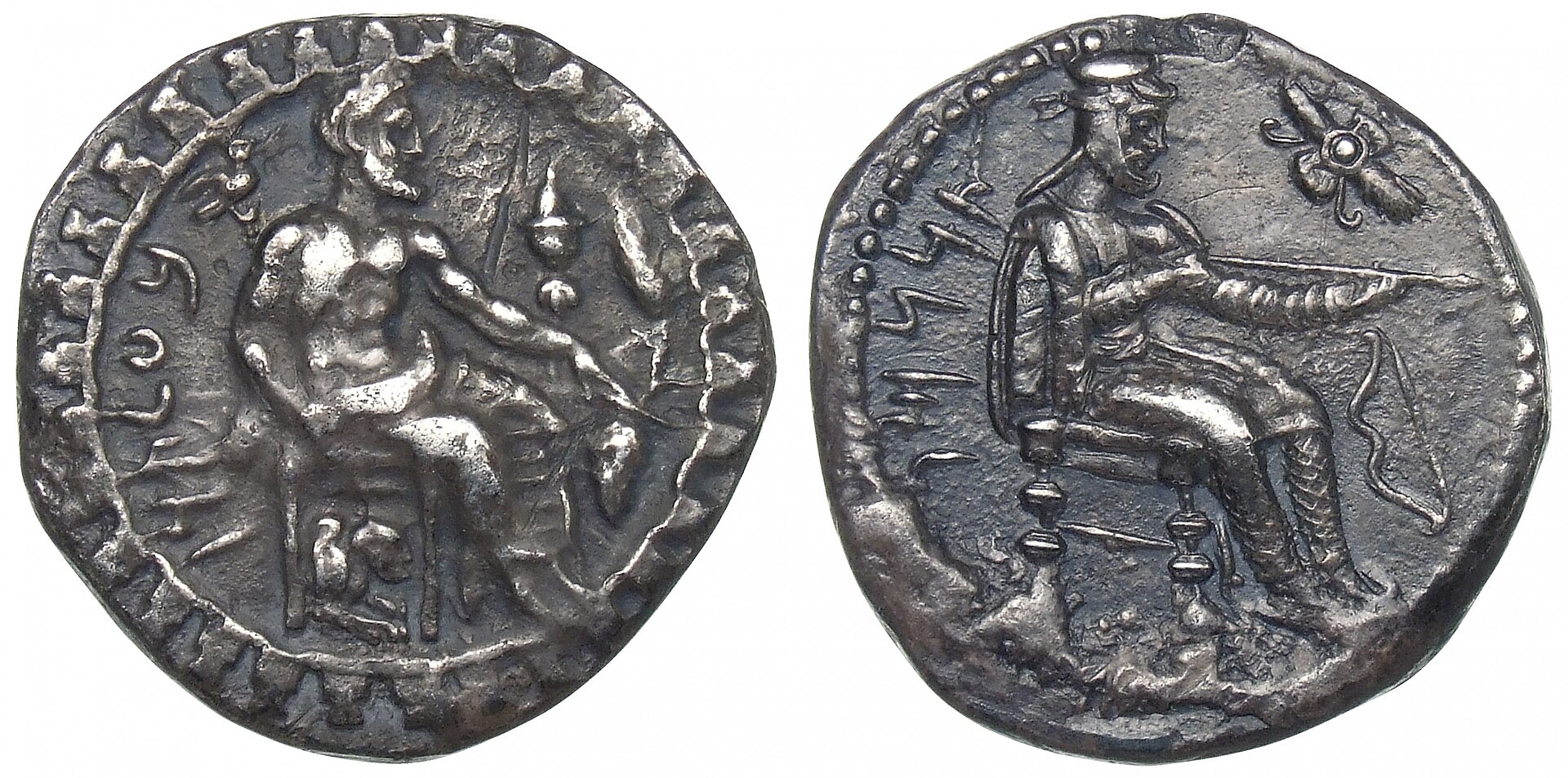 Cilicia Datames silver stater obverse winged god