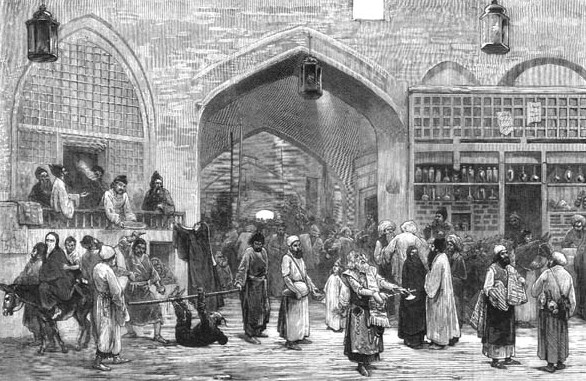 Old Tehran Bazaar 19th century
