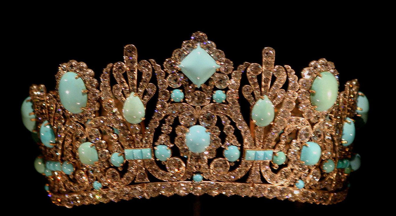 Persian turquoise and silver artwork